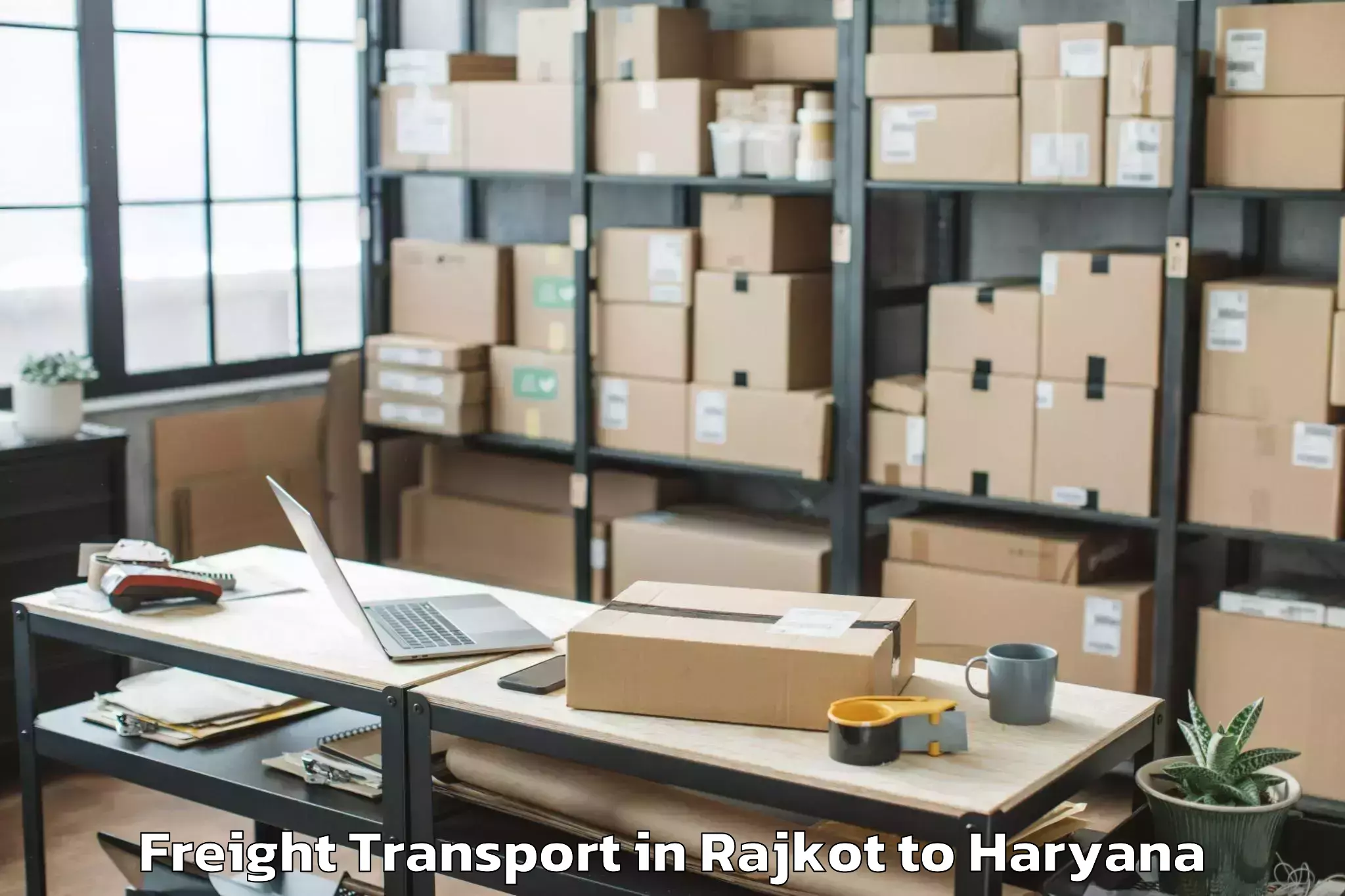 Reliable Rajkot to Abhilashi University Faridabad Freight Transport